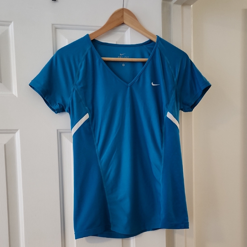 Nike Blue Fitted Short Sleeve T-Shirt